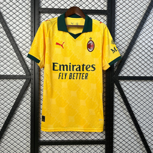 25/26 AC Milan third away yellow soccer Fan Jersey