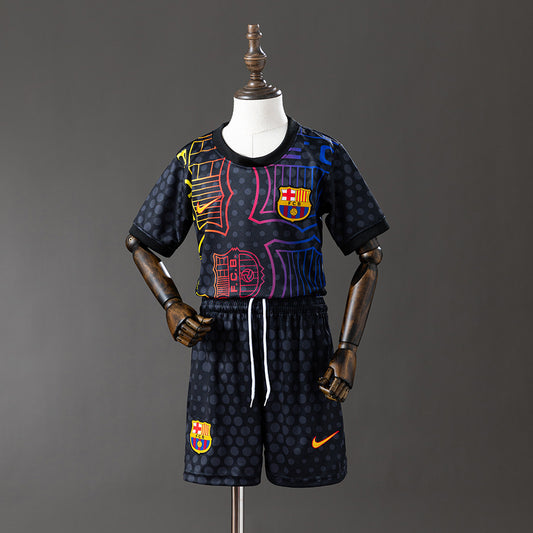 25/26 Barcelona Training Black Kit Kids