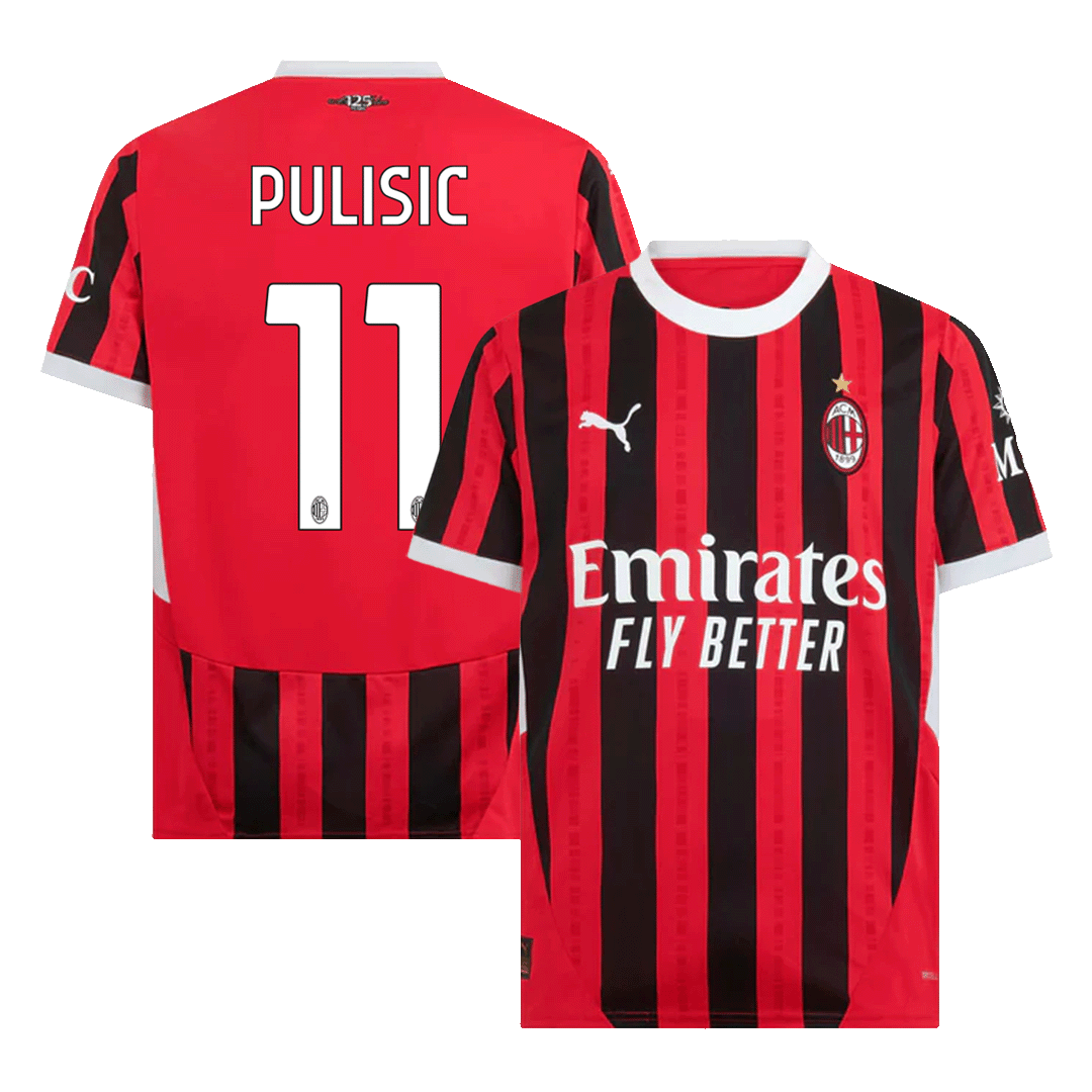 PULISIC #11 AC Milan Home Soccer Jersey 2024