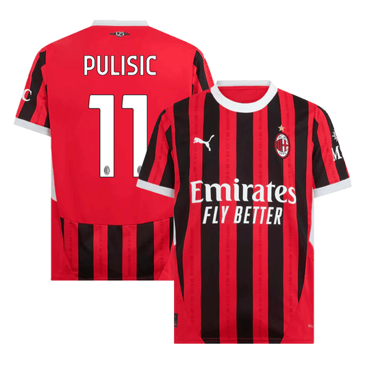 PULISIC #11 AC Milan Home Soccer Jersey 2024