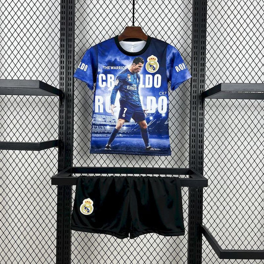 25/26 Real Madrid Cristiano Ronaldo Blue Kids Fan Jersey