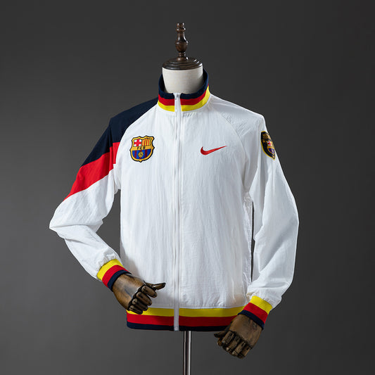 25/26 Barcelona White Windbreaker