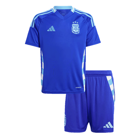 Argentina Away Kids Soccer Jerseys Kit Copa America 2024