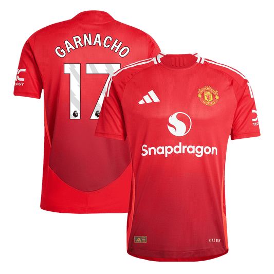 GARNACHO #17 Manchester United Home Premium Soccer Jersey 2024/25
