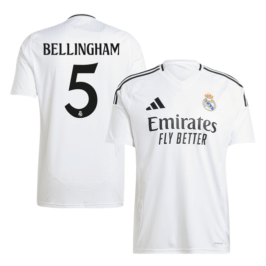 BELLINGHAM #5 Real Madrid Home Soccer Jersey 2024/25