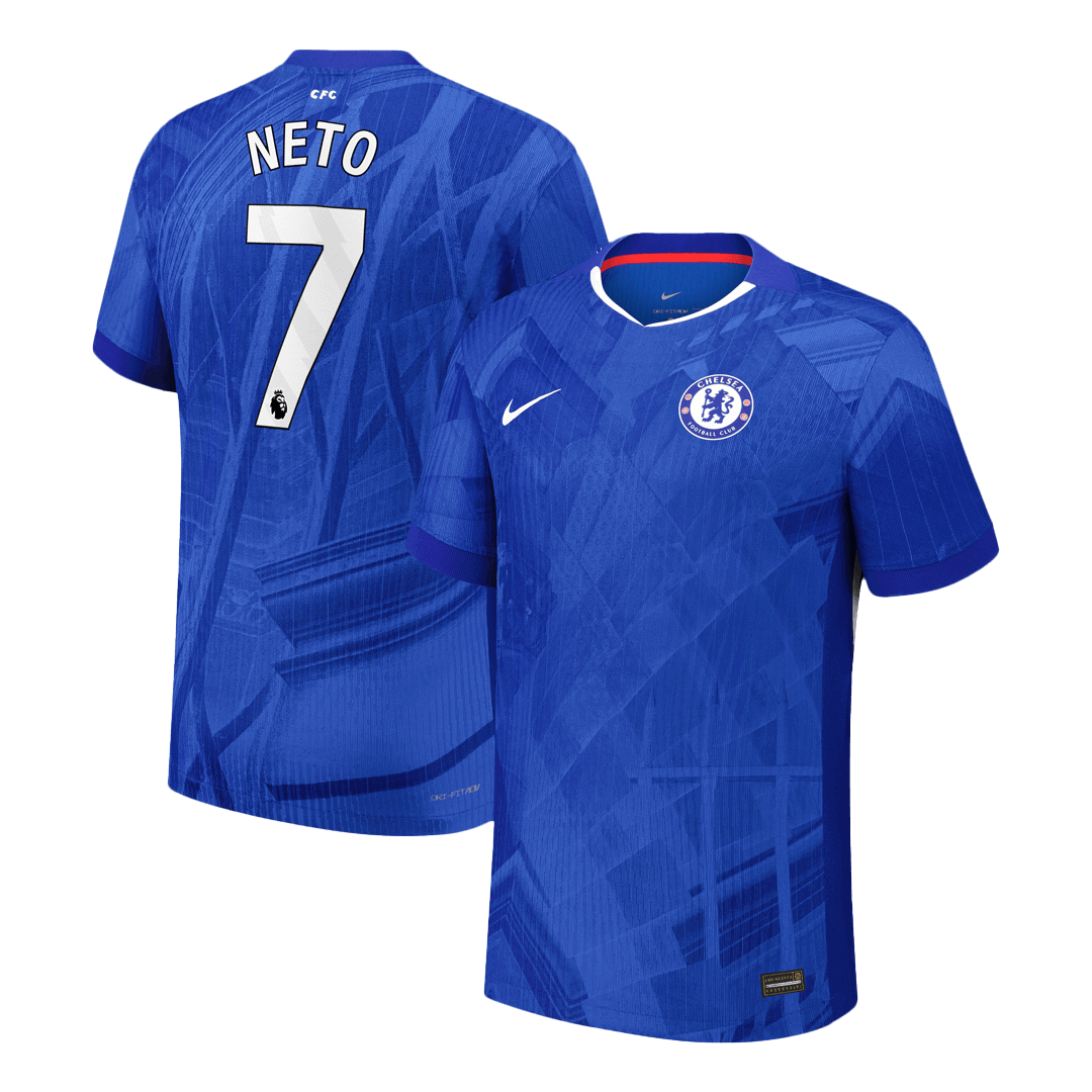 NETO #7 Chelsea Home Premium Soccer Jersey 2025/26