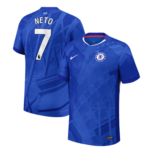 NETO #7 Chelsea Home Premium Soccer Jersey 2025/26