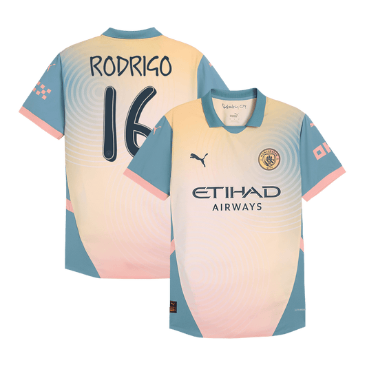 RODRIGO #16 Manchester City Fourth Away Premium Soccer Jersey 2024/25/ Definitely City (UCL)