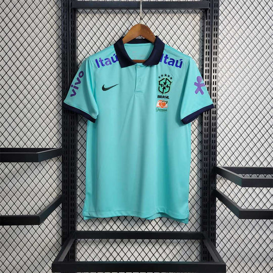 2022 World Cup Brazil Light Blue POLO Fan Jersey