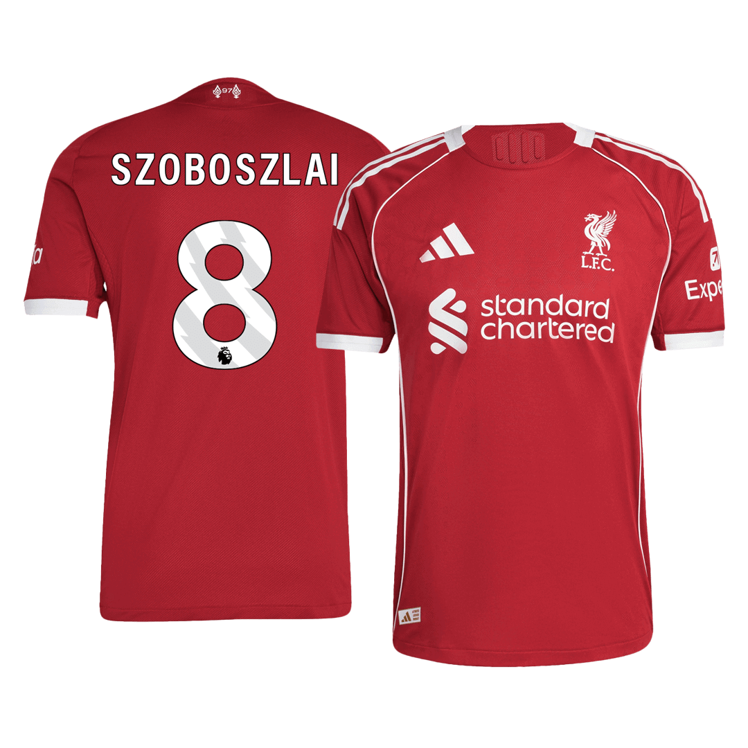 SZOBOSZLAI #8 Liverpool Home Premium Soccer Jersey 2025/26