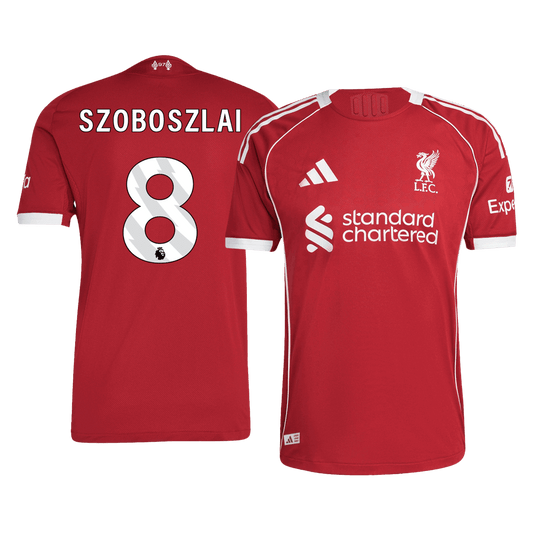 SZOBOSZLAI #8 Liverpool Home Premium Soccer Jersey 2025/26