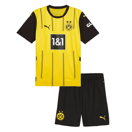 Borussia Dortmund Home Kids Soccer Jerseys Kit 2024