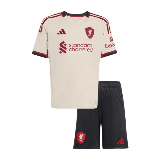 Liverpool Away Kids Soccer Jerseys Kit 2025/26