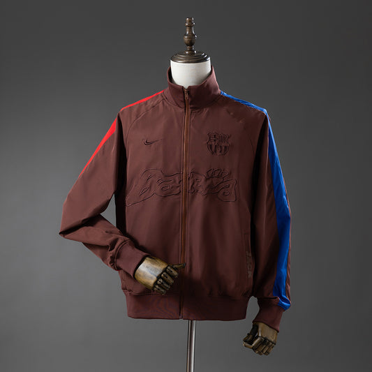 Barcelona x Travis Scott Windbreaker Brown