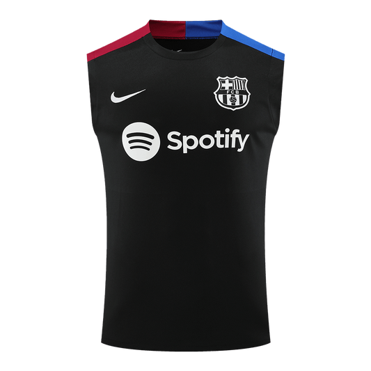 Barcelona Pre-Match Sleeveless Top 2024/25 Black