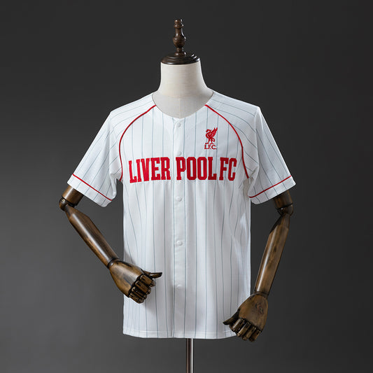 25/26 Liverpool Baseball White Fan Jersey