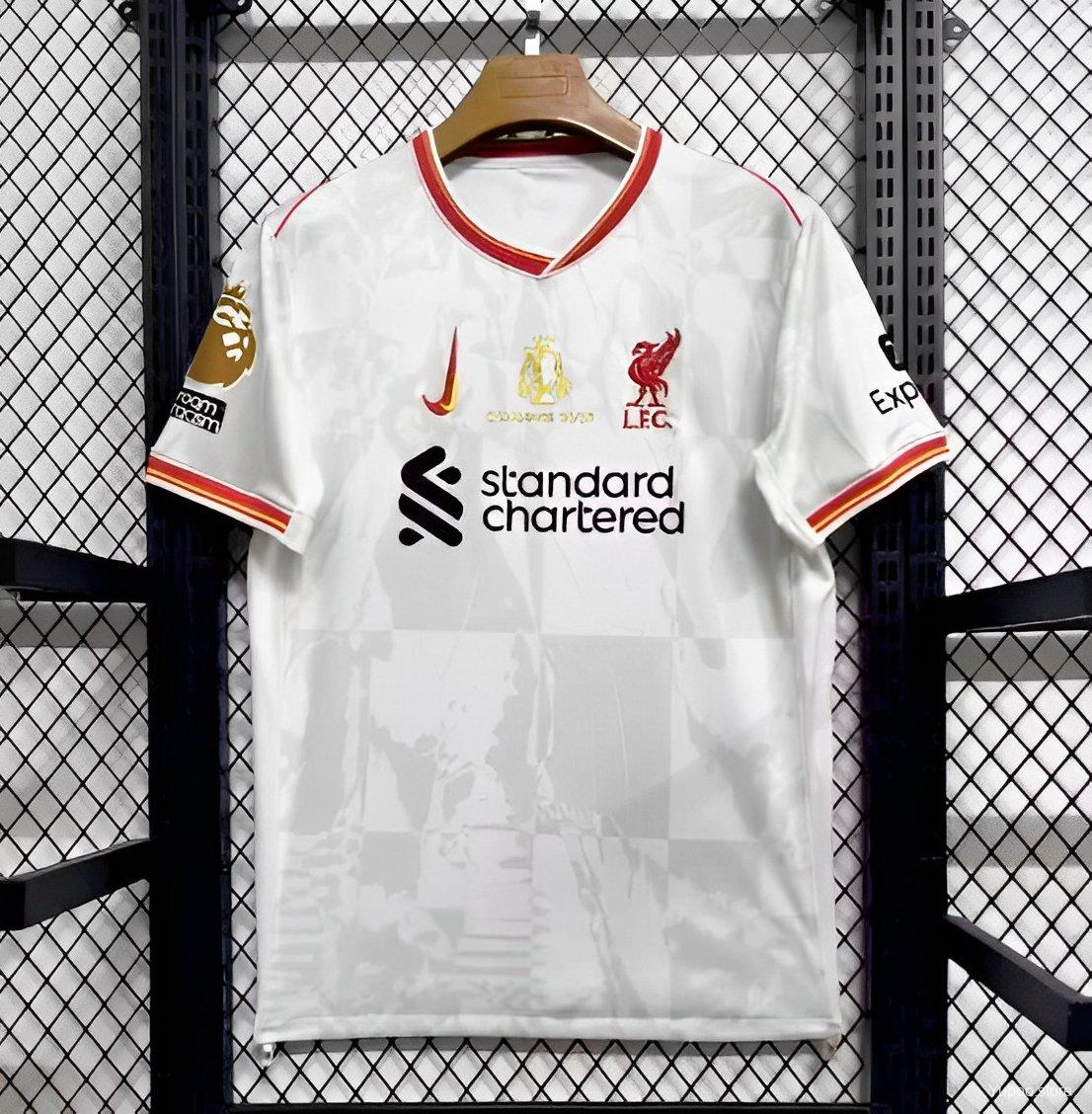 24/25 Liverpool With Champion Printing Third White Fan Jersey