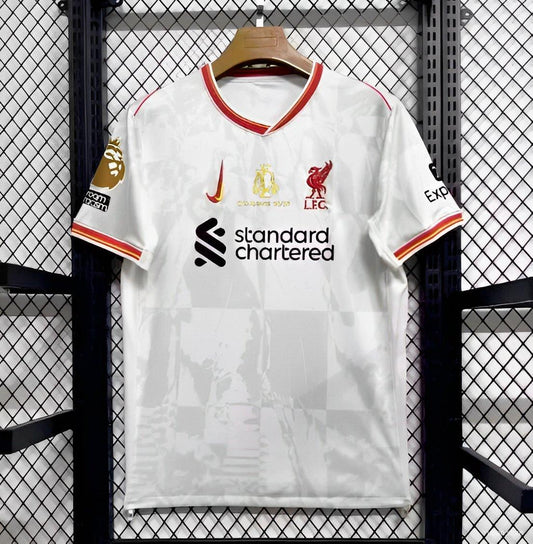 24/25 Liverpool With Champion Printing Third White Fan Jersey