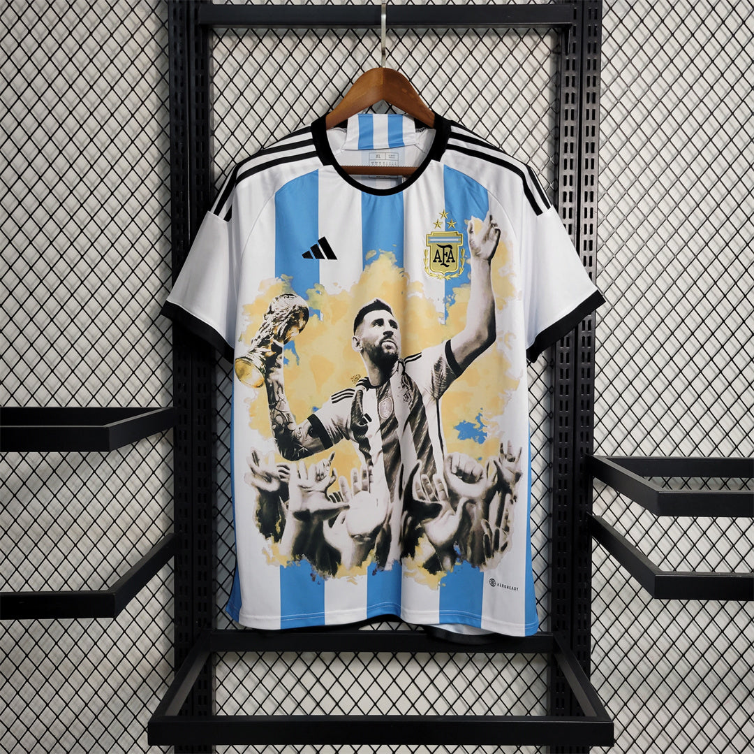 2023 Argentina World Cup Championship Commemorative Blue Edition Fan Jersey