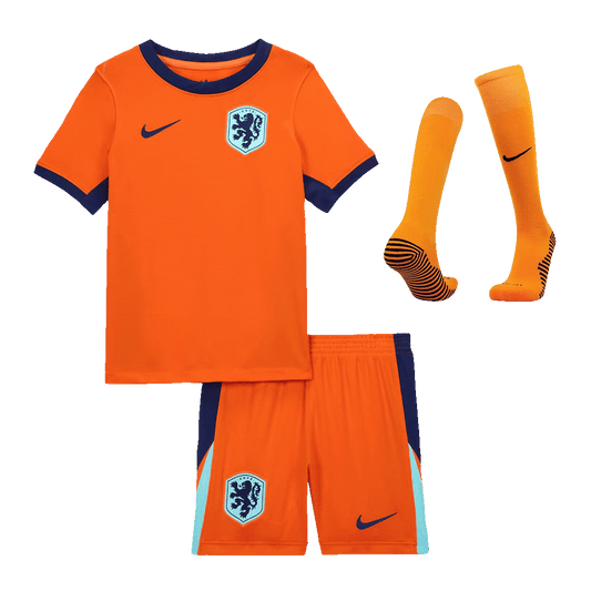 Netherlands Home Kids Soccer Jerseys Full Kit EURO 2024