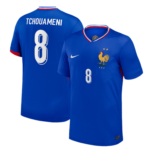 TCHOUAMENI #8 France Home Soccer Jersey 2024