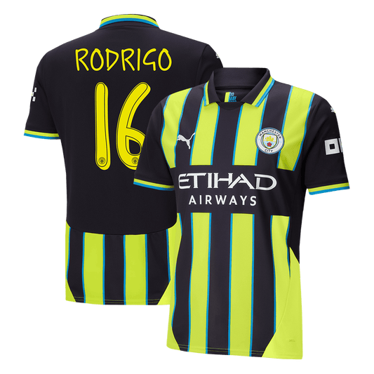 RODRIGO #16 Manchester City Away Soccer Jersey 2024 UCL
