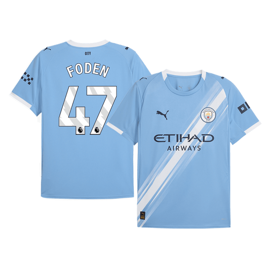 FODEN #47 Manchester City Home Soccer Jersey 2025/26