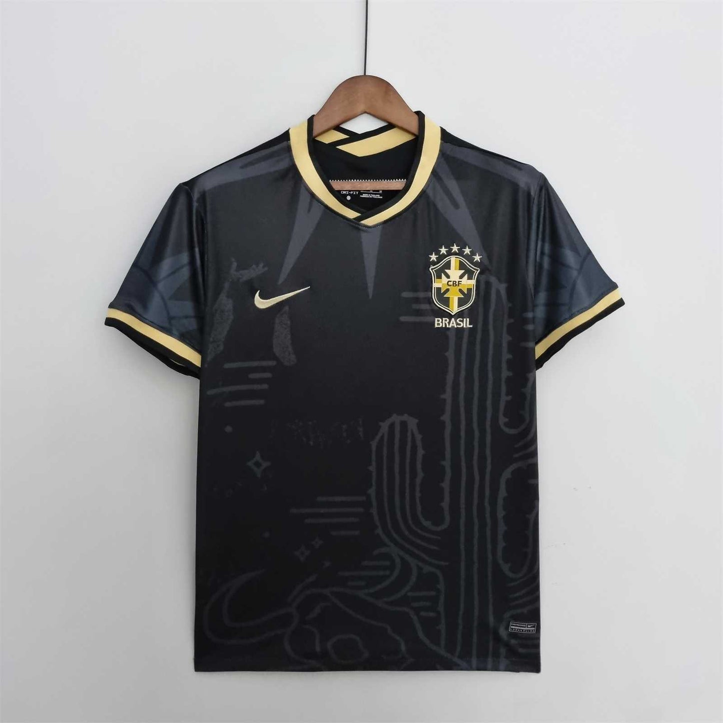 2022 World Cup Brazil Black Soccer Fan Jersey