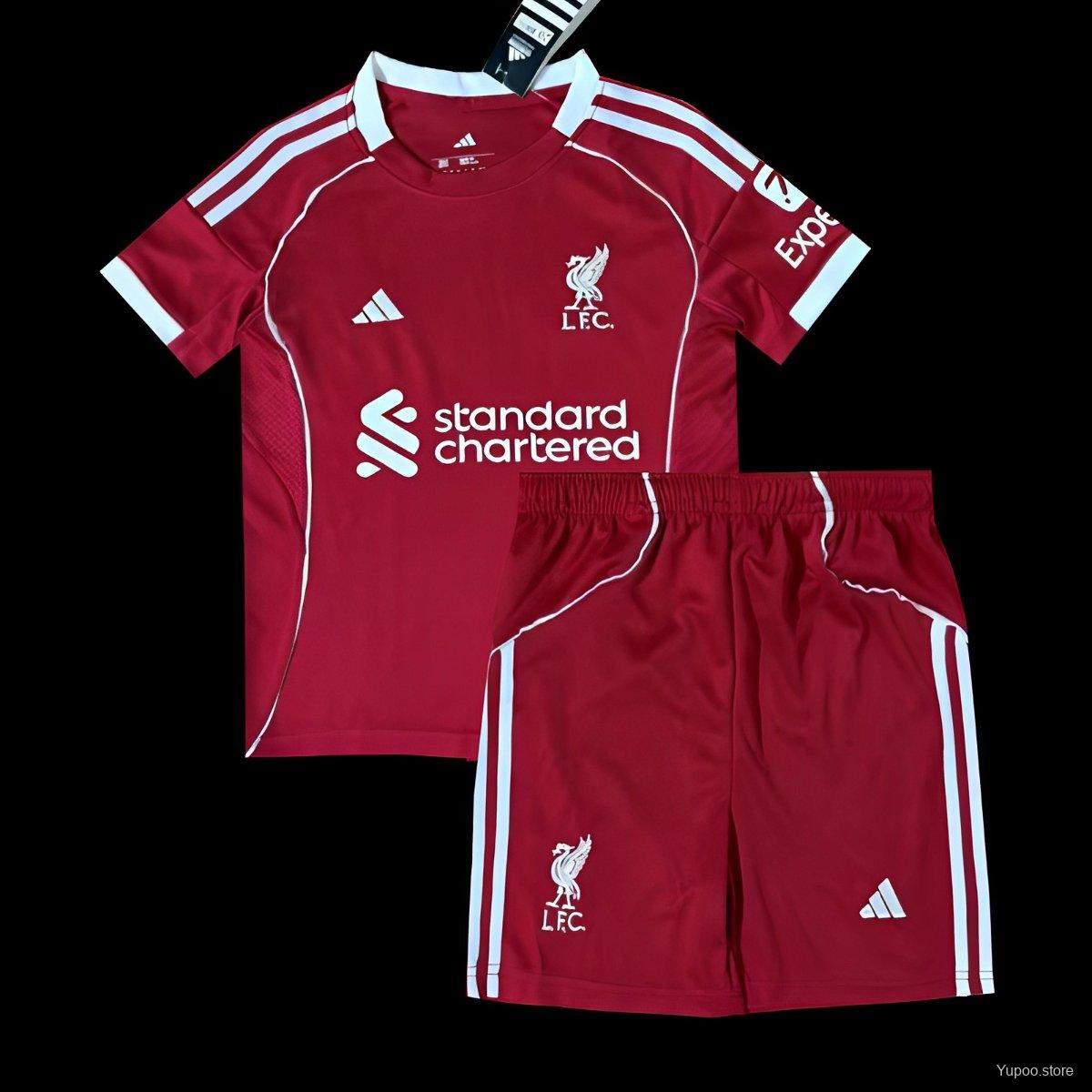 25/26 Liverpool Home Kids Fan Jersey