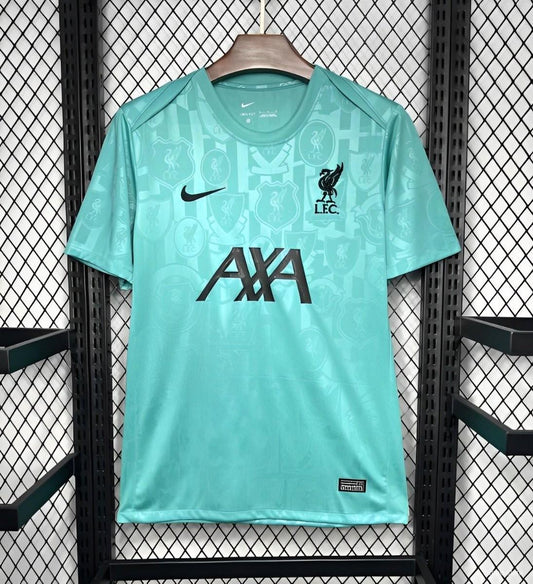 24/25 Liverpool Pre-Match Blue Training Fan Jersey
