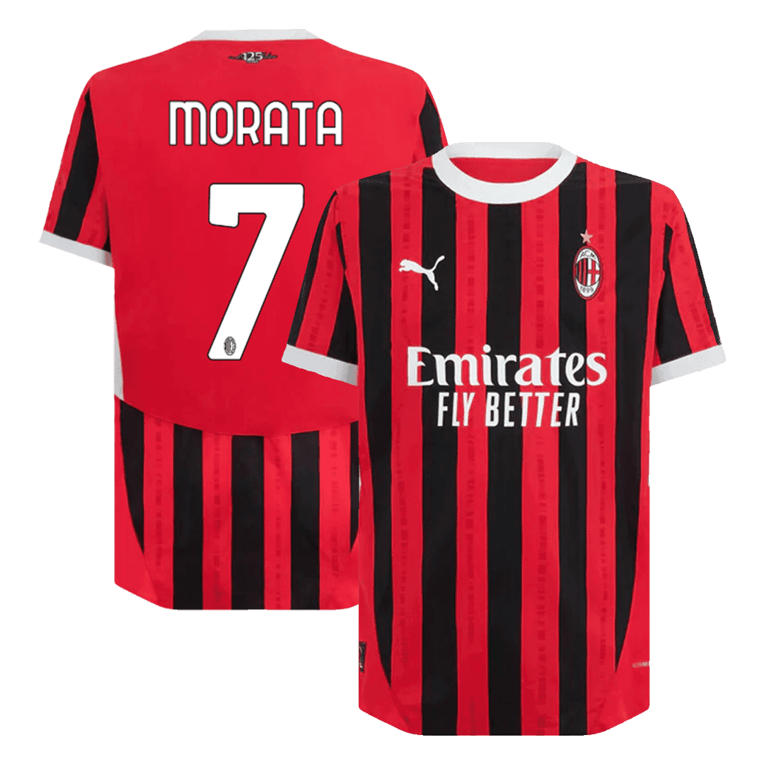 MORATA #7 AC Milan Home Premium Soccer Jersey 2024