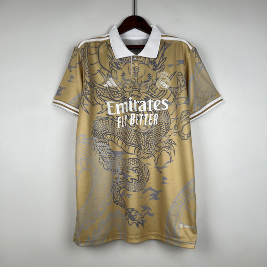 23/24 Real Madrid Special Edition yellow soccer Fan Jersey