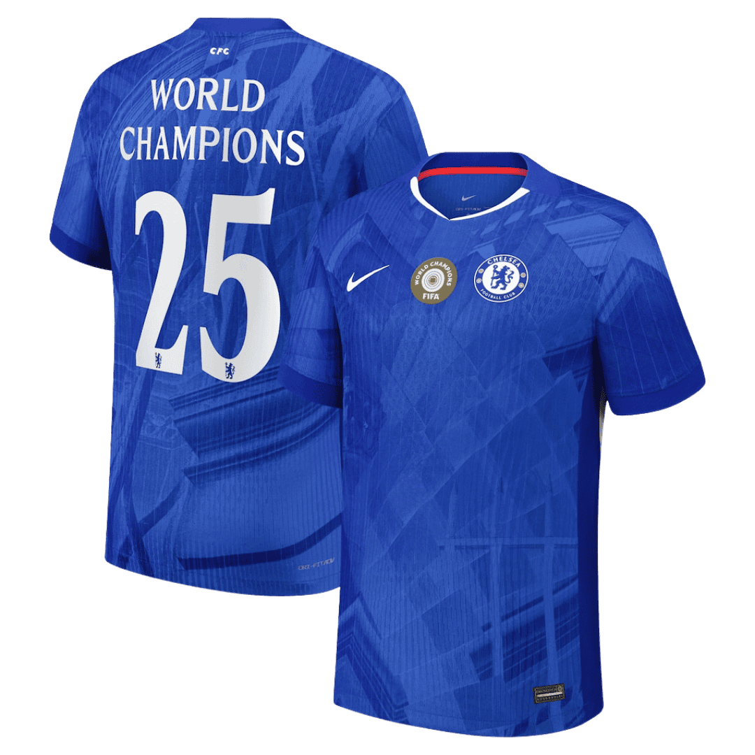 WORLD CHAMPIONS #25 Chelsea Home Premium Soccer Jersey 2025/26 with chest badge