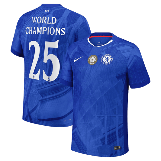 WORLD CHAMPIONS #25 Chelsea Home Premium Soccer Jersey 2025/26 with chest badge