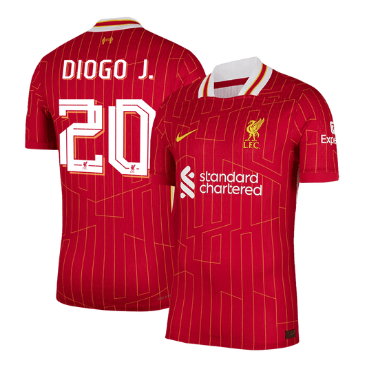DIOGO J. #20 Liverpool Home Premium Soccer Jersey 2024/25 UCL