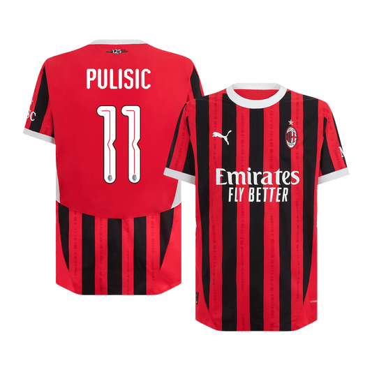PULISIC #11 AC Milan Home Premium Soccer Jersey 2024 UCL