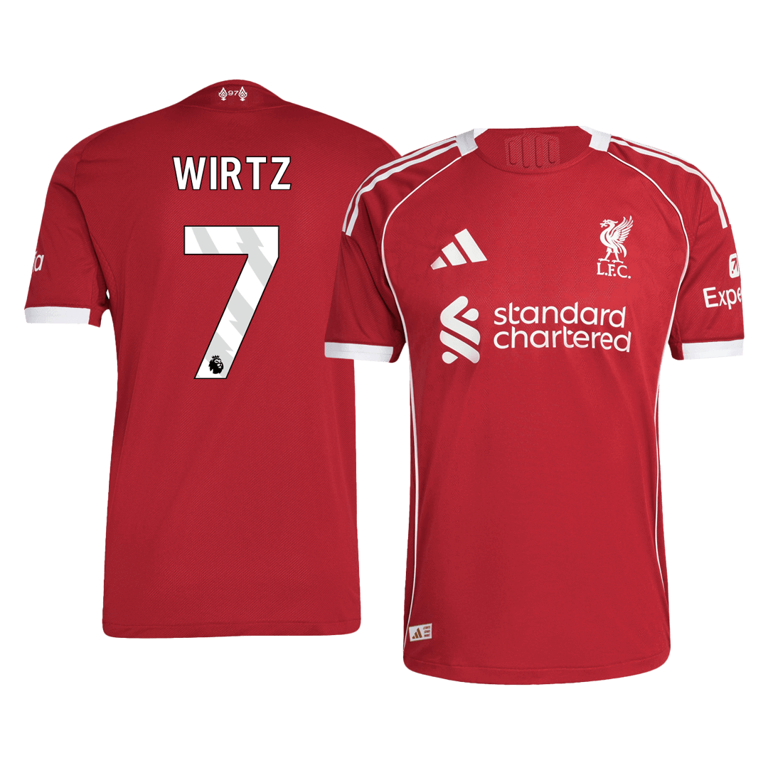 WIRTZ #7 Liverpool Home Premium Soccer Jersey 2025/26
