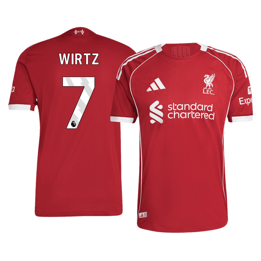 WIRTZ #7 Liverpool Home Premium Soccer Jersey 2025/26