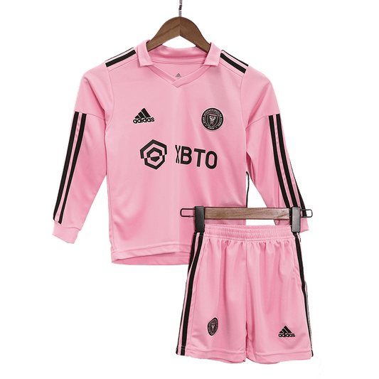 Inter Miami CF Home Long Sleeve Kids Soccer Jerseys Kit 2023/24
