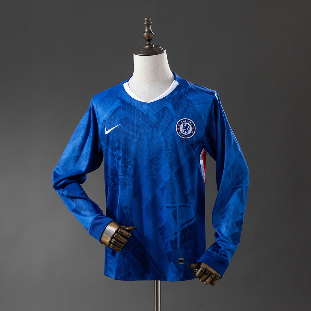 25/26 Chelsea Home Long Sleeve Fan Jersey
