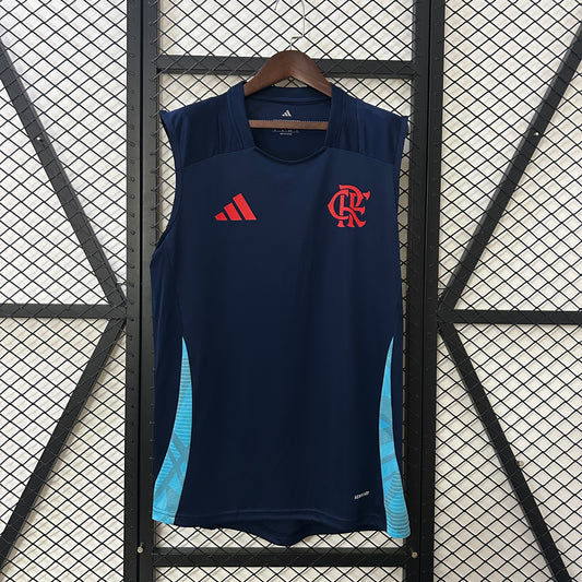 25/26 Flamengo training suit Blue vest Sleeveless football Fan Jersey