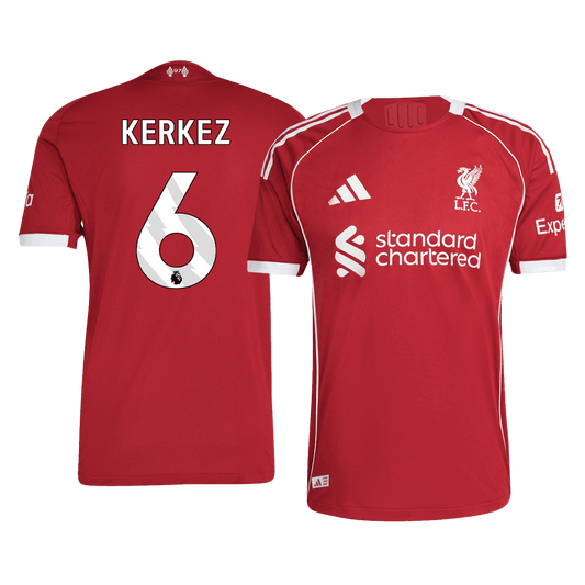 KERKEZ #6 Liverpool Home Premium Soccer Jersey 2025/26