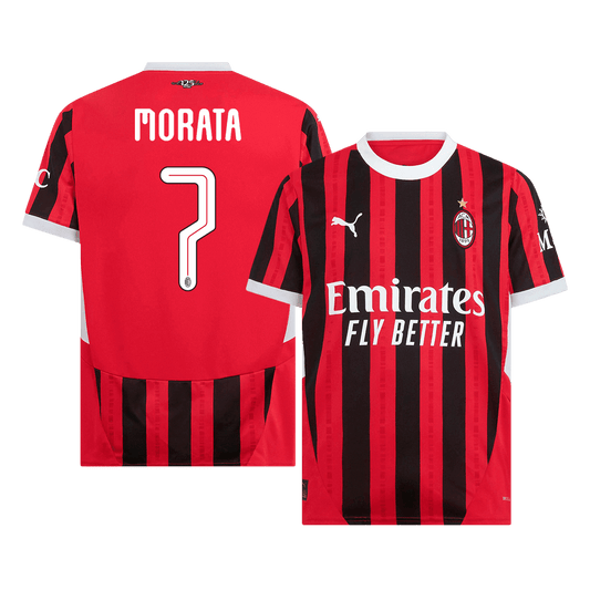 MORATA #7 AC Milan Home Soccer Jersey 2024 UCL
