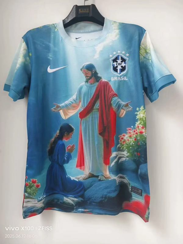 2025 Brazil Special Version Blue Soccer Fan Jersey