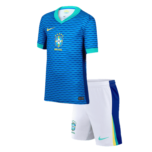 Brazil Away Kids Soccer Jerseys Kit Copa America 2024