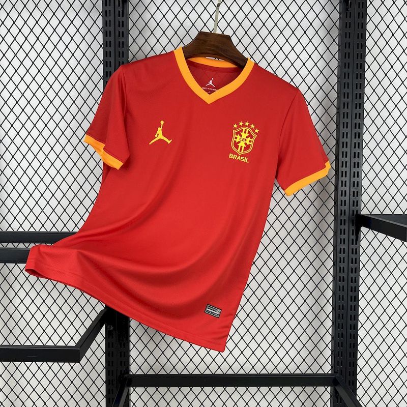 2025 Brazil Jordan Red Special Edition Fan Jersey