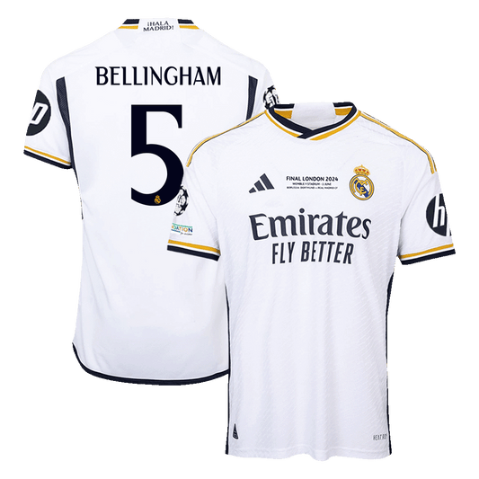 BELLINGHAM #5 Real Madrid Home Premium Soccer Jersey 2023/24 UCL FINAL