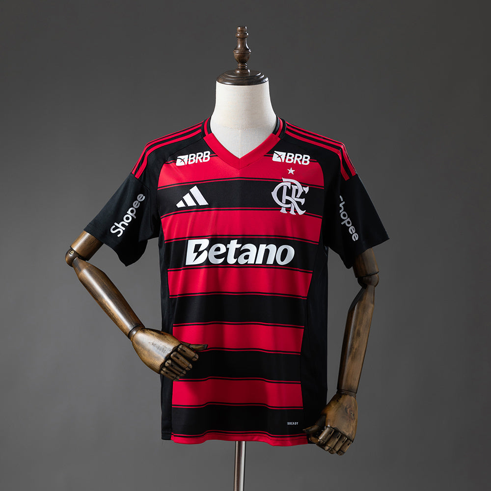 25/26 Flamengo Home All Sponsor Soccer Fan Jersey