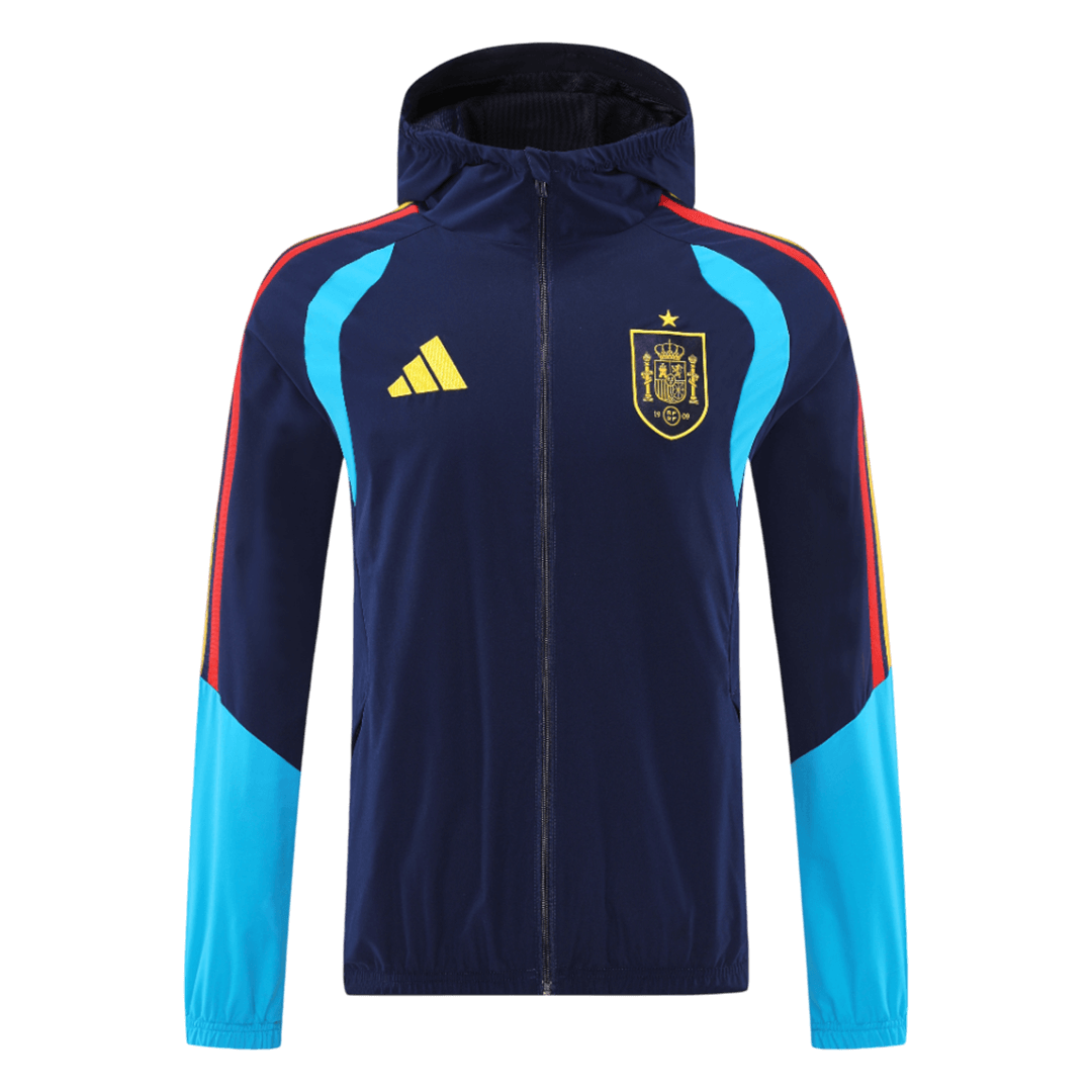 Spain Hoodie Jacket 2026 World Cup Blue-Black