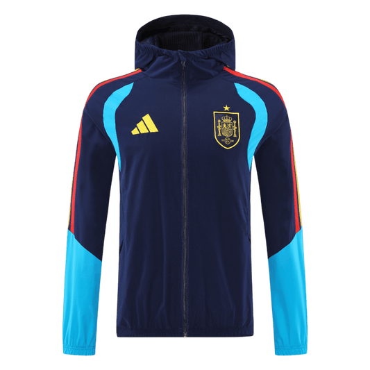 Spain Hoodie Jacket 2026 World Cup Blue-Black